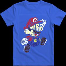 Createyou Super Mario - Gyermek - Királykék - S gyerek póló