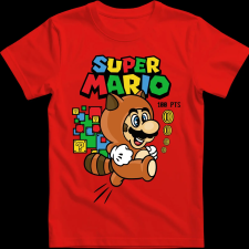 Createyou Super Mario mosómedve - Férfi - Piros - XL férfi póló