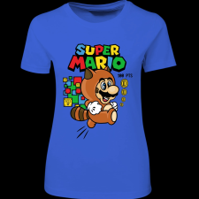 Createyou Super Mario mosómedve - Női - Királykék - L női póló