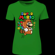 Createyou Super Mario mosómedve - Női - Zöld - 2XL női póló