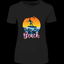 Createyou Take Me to the Beach - Női , Fekete , L női póló