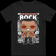 Createyou The Rock Dwayne Johnson - Férfi - Fekete - 2XL férfi póló