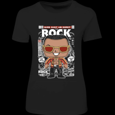 Createyou The Rock Dwayne Johnson - Női - Fekete - 2XL női póló