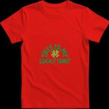 Createyou This is my Lucky Shirt - Gyermek , Piros , M gyerek póló