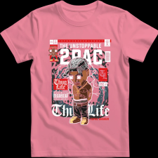 Createyou Tupac - Férfi - Pink - 3XL férfi póló