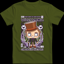 Createyou Willy Wonka And The Chocolate Factory - Férfi - Sötétzöld - XL férfi póló