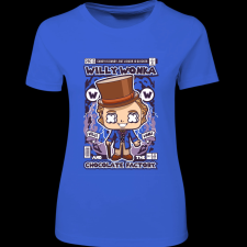 Createyou Willy Wonka And The Chocolate Factory - Női - Királykék - L női póló