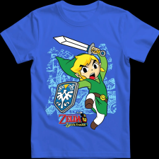 Createyou Zelda Spirit Track - Link - Gyermek - Királykék - XL gyerek póló