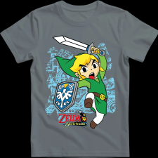 Createyou Zelda Spirit Track - Link - Gyermek - Szürke - XL gyerek póló