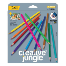 Creative Jungle Színes ceruza CREATIVE JUNGLE grey háromszögletű 24 db/készlet színes ceruza