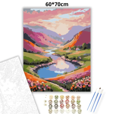 Creative Land Kft Aranyló folyókanyar - számfestő készlet – 60×70 cm (Keret nélkül) kreatív és készségfejlesztő