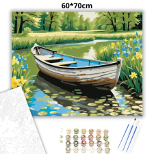 Creative Land Kft Békés csónak - számfestő készlet – 60×70 cm (Keret nélkül) kreatív és készségfejlesztő