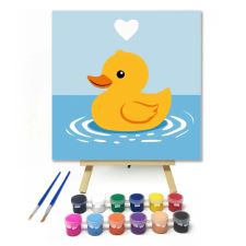 Creative Land Kft Békés kiskacsa - gyerek számfestő készlet – 50×50 cm (Keretre feszítve) kreatív és készségfejlesztő