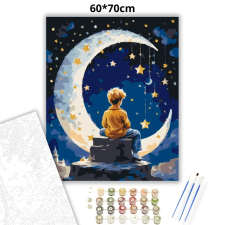 Creative Land Kft Csillagfényes sarlóhold - számfestő készlet – 60×70 cm (Keret nélkül) kreatív és készségfejlesztő