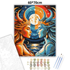 Creative Land Kft Csillagközi találkozás - számfestő készlet – 60×70 cm (Keretre feszítve) kreatív és készségfejlesztő