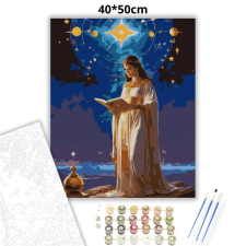 Creative Land Kft Csillagos papnő - számfestő készlet – 40×50 cm (Keretre feszítve) kreatív és készségfejlesztő