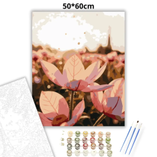 Creative Land Kft Derengő magnólia - számfestő készlet – 50×60 cm (Keretre feszítve) kreatív és készségfejlesztő