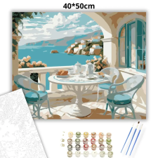 Creative Land Kft Derűs reggeli - számfestő készlet – 40×50 cm (Keretre feszítve) kreatív és készségfejlesztő