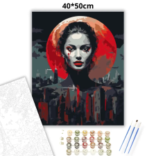 Creative Land Kft Drámai vörös holdfény - számfestő készlet kreatív és készségfejlesztő