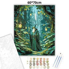 Creative Land Kft Erdei varázsló - számfestő készlet – 60×70 cm (Keretre feszítve) kreatív és készségfejlesztő