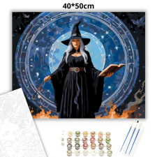 Creative Land Kft Ezüsthajú boszorkány - számfestő készlet kreatív és készségfejlesztő