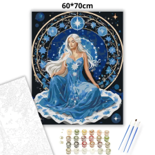 Creative Land Kft Ezüsthajú szűz - számfestő készlet – 60×70 cm (Keret nélkül) kreatív és készségfejlesztő