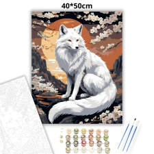 Creative Land Kft Holdfényes rókaszellem - számfestő készlet – 40×50 cm (Keretre feszítve) kreatív és készségfejlesztő