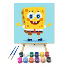 Creative Land Kft Játékos szivacsfigura - gyerek számfestő készlet – 50×50 cm (Keretre feszítve) kreatív és készségfejlesztő