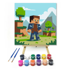 Creative Land Kft Kalandos kockahős - gyerek számfestő készlet – 50×50 cm (Keret nélkül) kreatív és készségfejlesztő