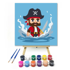 Creative Land Kft Kalózkapitány karddal - gyerek számfestő készlet – 30×30 cm (Keret nélkül) kreatív és készségfejlesztő