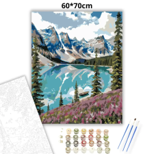 Creative Land Kft Kristálytiszta hegyi tó - számfestő készlet – 60×70 cm (Keretre feszítve) kreatív és készségfejlesztő