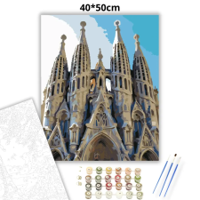 Creative Land Kft Monumentális Sagrada Família - számfestő készlet – 40×50 cm (Keretre feszítve) kreatív és készségfejlesztő