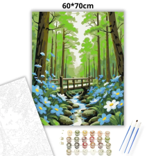 Creative Land Kft Napfényes erdei fahíd - számfestő készlet – 60×70 cm (Keret nélkül) kreatív és készségfejlesztő