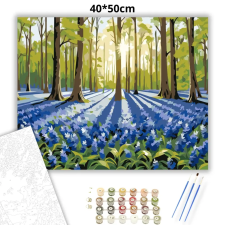 Creative Land Kft Napsütötte harangvirág mező - számfestő készlet – 40×50 cm (Keretre feszítve) kreatív és készségfejlesztő