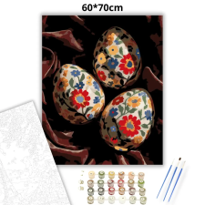 Creative Land Kft Népies hímes tojások - számfestő készlet – 60×70 cm (Keretre feszítve) kreatív és készségfejlesztő