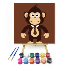 Creative Land Kft Nyakkendős makimajom - gyerek számfestő készlet kreatív és készségfejlesztő