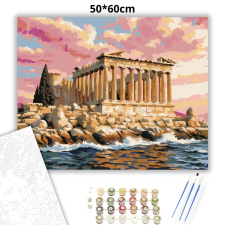 Creative Land Kft Poszeidón-temploma - számfestő készlet – 50×60 cm (Keretre feszítve) kreatív és készségfejlesztő