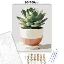 Creative Land Kft Pozsgás szobanövény - számfestő készlet – 80×100 cm (Keret nélkül) kreatív és készségfejlesztő