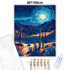 Creative Land Kft Ragyogó holdgyűrű - számfestő készlet – 80×100 cm (Keret nélkül) kreatív és készségfejlesztő