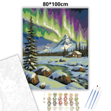 Creative Land Kft Ragyogó sarki fény - számfestő készlet – 80×100 cm (Keret nélkül) kreatív és készségfejlesztő