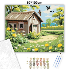 Creative Land Kft Régi pajta - számfestő készlet – 80×100 cm (Keretre feszítve) kreatív és készségfejlesztő