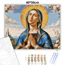 Creative Land Kft Szűz Mária tekintete - számfestő készlet – 40×50 cm (Keretre feszítve) kreatív és készségfejlesztő