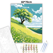 Creative Land Kft Tavaszi domboldal - számfestő készlet – 60×70 cm (Keretre feszítve) kreatív és készségfejlesztő