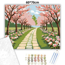 Creative Land Kft Tavaszi magnóliafasor - számfestő készlet – 60×70 cm (Keret nélkül) kreatív és készségfejlesztő