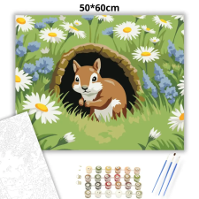 Creative Land Kft Tavaszi mókuspillantás - számfestő készlet – 50×60 cm (Keret nélkül) kreatív és készségfejlesztő