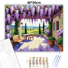 Creative Land Kft Tavaszi pergola csendje - számfestő készlet – 40×50 cm (Keretre feszítve) kreatív és készségfejlesztő