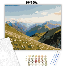 Creative Land Kft Tiszta hegygerincek - számfestő készlet – 80×100 cm (Keretre feszítve) kreatív és készségfejlesztő