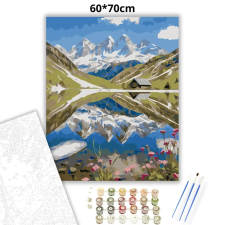 Creative Land Kft Tükröződő hegycsúcsok - számfestő készlet – 60×70 cm (Keret nélkül) kreatív és készségfejlesztő