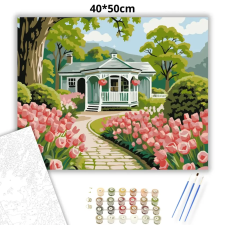 Creative Land Kft Tulipános kiskert - számfestő készlet kreatív és készségfejlesztő