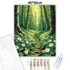 Creative Land Kft Üde erdei ösvény - számfestő készlet – 40×50 cm (Keretre feszítve) kreatív és készségfejlesztő